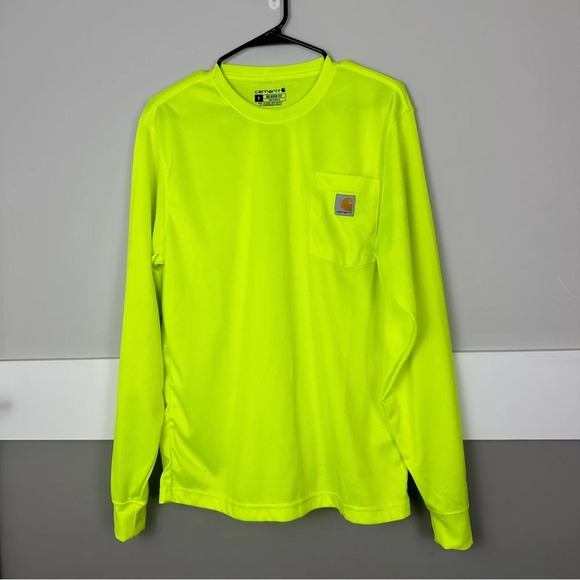 Carhartt Other - Carhartt Relaxed Fit Long Sleeve Size Small Yellow Shirt Work Reflective